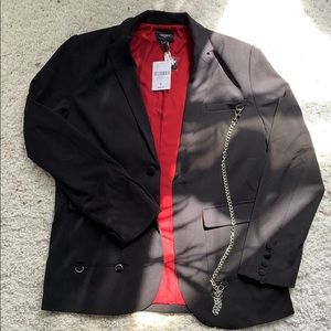 NWT F21 men’s Curb Chain Buttoned blazer L